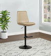 Eldridge Faux Leather Upholstered Adjustable Bar Stool Coffee Tan — product view 2