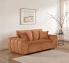 Burnett Chenille Upholstered Wide Arm Loveseat Burnt Orange — product view 2