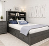 Dock48 Full Bookcase Platform Bed — Weathered Grey