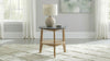 Bradley Round SmartTop End Side Table Grey and Natural — product view 2