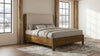 Adderley Queen Wood Panel Bed Cream and Warm Brown — product view 2