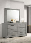 Ives 6-drawer Dresser and Mirror Grey High Gloss — product view 2
