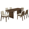 Decker 7-piece 82-inch Rectangular Dining Set Cream and Walnut — product view 2