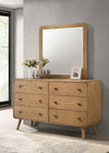 Robyn 6-drawer Bedroom Dresser and Mirror Light Ash — product view 2