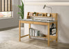 Besler 47-inch SmartTop Writing Desk with Shelf Cement and Natural — product view 2