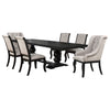 Phelps 7-piece Rectangular Dining Table Set Distressed Noir — product view 2