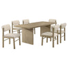 Decker 7-piece 82-inch Rectangular Dining Set Cream and Natural Oak — product view 2