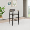 Tina Fabric Upholstered Bar Chair Grey (Set of 2) — product view 2