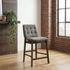 Redbridge Upholstered Counter Chair Grey and Walnut (Set of 2) — product view 2