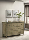 Hazlewood 6-drawer Bedroom Dresser Cabinet Vineyard Oak — product view 2