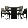 Hamlyn 5-piece Round Wood Counter Height Dining Set Grey and Black — product view 2