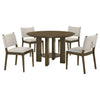 Ottowa 5-piece Round Wood Dining Room Table Set Brown — product view 2