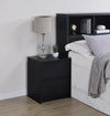 Westpark 2-drawer Nightstand LED Lights and USB Black — product view 2