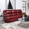 Camila Upholstered Motion Reclining Sofa Red — product view 2