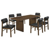 Decker 7-piece 82-inch Rectangular Dining Set Black and Walnut — product view 2