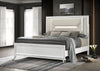Marmore 64-inch Queen Panel Bed LED Headboard White — product view 2