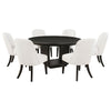 Leandro 7-piece Round Dining Table Set Burnished Black — product view 2
