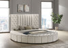 Sonya Upholstered Queen Round Storage Bed Ivory — product view 2