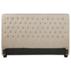 Chloe Upholstered Eastern King Panel Headboard Oatmeal — product view 2