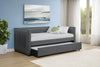 Brodie Upholstered Twin Daybed with Trundle Grey — product view 2