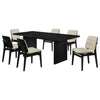 Decker 7-piece 82-inch Rectangular Dining Set Cream and Black — product view 2