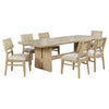 Kailani 7-piece Rectangular Wood Dining Table Set Beige Oak — product view 2
