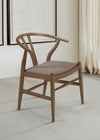 Dinah Wood Wishbone Dining Side Chair Walnut (Set of 2) — product view 2