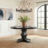 Florence Round 60-inch Pedestal Base Dining Table Black — product view 2