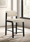 Kehoe Upholstered Counter Height Chair Cream and Black (Set of 2) — product view 2