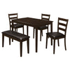Guillen 5-piece Rectangular Dining Table Set Cappuccino — product view 2