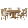 Hartville 7-piece Round Dining Table Set Natural Light Brown — product view 2