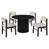 Hamlyn 5-piece Round Wood Dining Set Cream and Black — product view 2