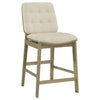 Redbridge Upholstered Counter Chair Cream and Natural Oak (Set of 2) — product view 2