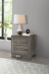 Wright 2-drawer Nightstand Bedside Table Brown Oak — product view 2