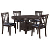 Lavon 5-piece Oval Extension Leaf Dining Set Espresso — product view 2