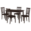 Gomez 5-piece Rectangular Dining Table Set Cappuccino — product view 2