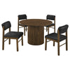 Hamlyn 5-piece Round Wood Dining Set Black and Walnut — product view 2