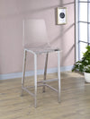 Juelia Clear Acrylic Bar Chair Chrome (Set of 2) — product view 2
