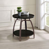 Dacre Round Engineered Wood Top Side End Table Dark Charcoal — product view 2