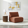 Elysia Fabric Upholstered Modular Armless Chair Coral — product view 2
