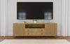 Arini Rattan Cane 2-door TV Stand Media Console Sand Wash — product view 2
