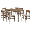 Parkridge 7-piece 59-inch Wood Dining Set Natural Walnut — product view 2