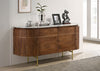 Ortega 4-door Marble Top Sideboard Buffet Cabinet Natural — product view 2