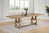Brockway 104-inch Extension Leaf Dining Table Barley Brown — product view 2