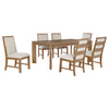 Bruner 7-piece 72-inch Rectangular Dining Set Natural Brown — product view 2