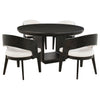 Leandro 5-piece Round Dining Table Set Burnished Black — product view 2