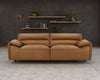 Buxton Top Grain Leather Upholstered Sofa Orange — product view 2