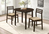 Bucknell 3-piece Round Drop Leaf Dining Table Set Cappuccino — product view 2