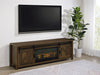 Enfield 71-inch TV Stand Fireplace Media Console Dark Pine — product view 2