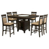 Gabriel 7-piece Square Counter Height Dining Set Cappuccino — product view 2